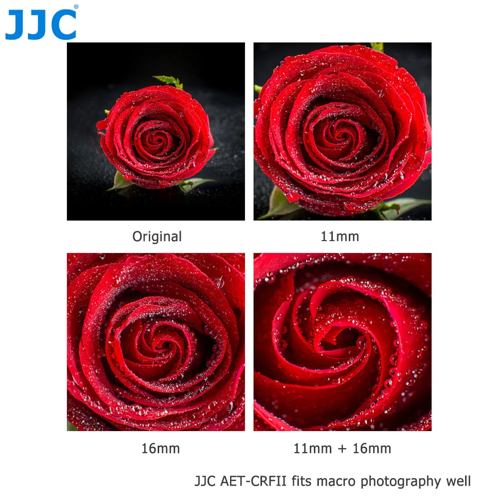 JJC RF Mount Auto Focus Macro Extension Tube Ring Set for Canon R50 R7 R8 R5 R6 R10  EOS R RP R3 R6 Mark II R100 RF Mount Len