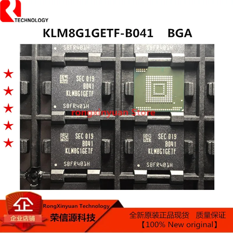 KLM8G1GETF-B041 FBGA153  KLM8G1GETF B041 KLM8G1GETF MLC NAND Flash Serial e-MMC 64G-bit 64Gx1 100% New Original