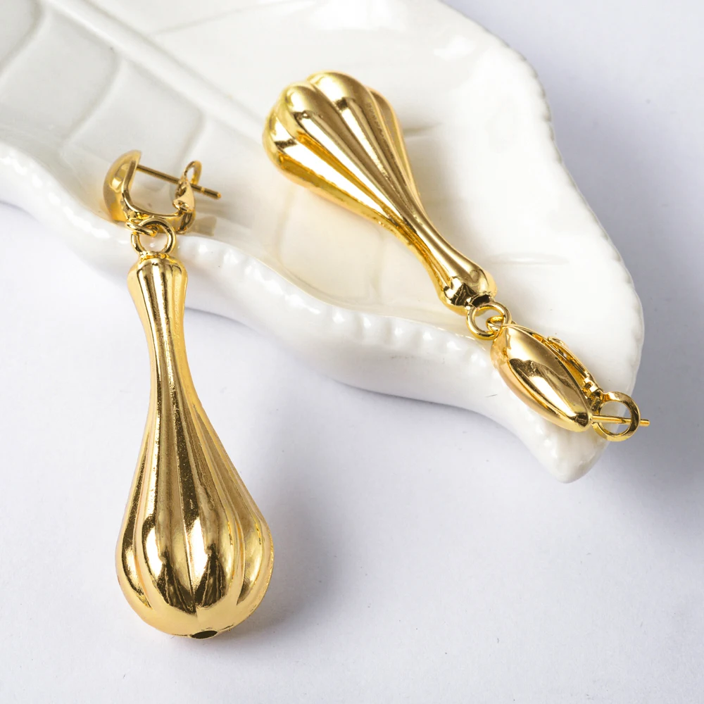 Sunny Jewelry Fashion Drop Earrings Copper African Nigeria Gold Plated Bohemia Style For Women High Quality Classic Party Gift