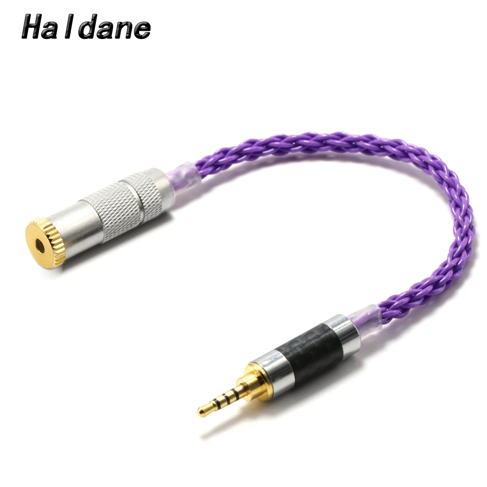 

Haldane HIFI 2.5mm TRRS Balanced Male to 3.5mm TRRS Balanced Female Audio Adapter Cable For AK240 AK380 AK320 DP-X1（purple）