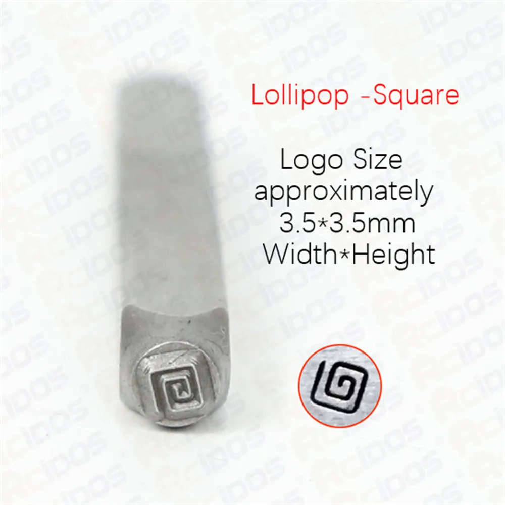 Lollipop Design 3-4mm Metal Jewelry Design Stamps,DIY Bracelet/jewelry symbols steel stamp