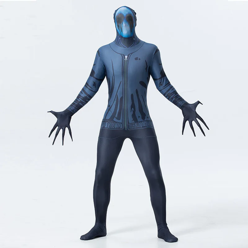 ฮาโลวีน Carnival Party น่ากลัว Ghost Cosplay เครื่องแต่งกายผู้ใหญ่สยองขวัญ Funny Zentai Zombie Jumpsuits Bodysuit Dress Up C36M281