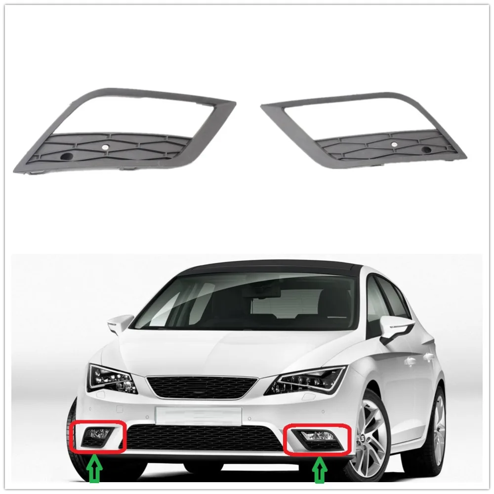 

2pcs Car Fog Light Grille For Seat Leon 2013 2014 2015 2016 Front Bumper Fog Light Fog Lamp Grille Trim