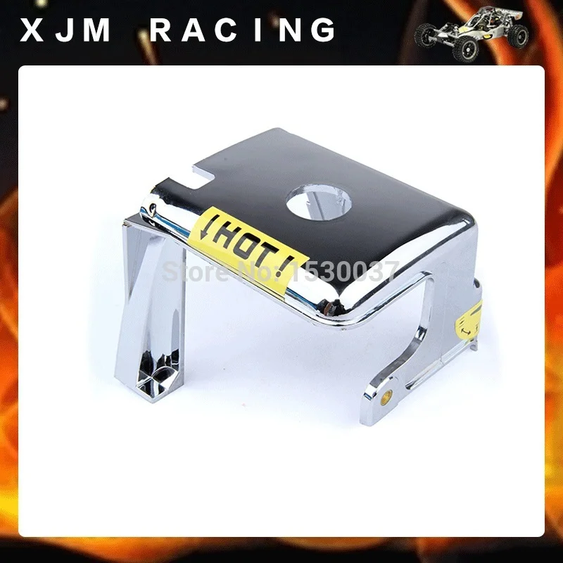 Chrome Cylinder Cover Kit for 1/5 HPI Rovan KM MCD GTB FG DDT FID RACING Baja LOSI Truck Rc Car Parts