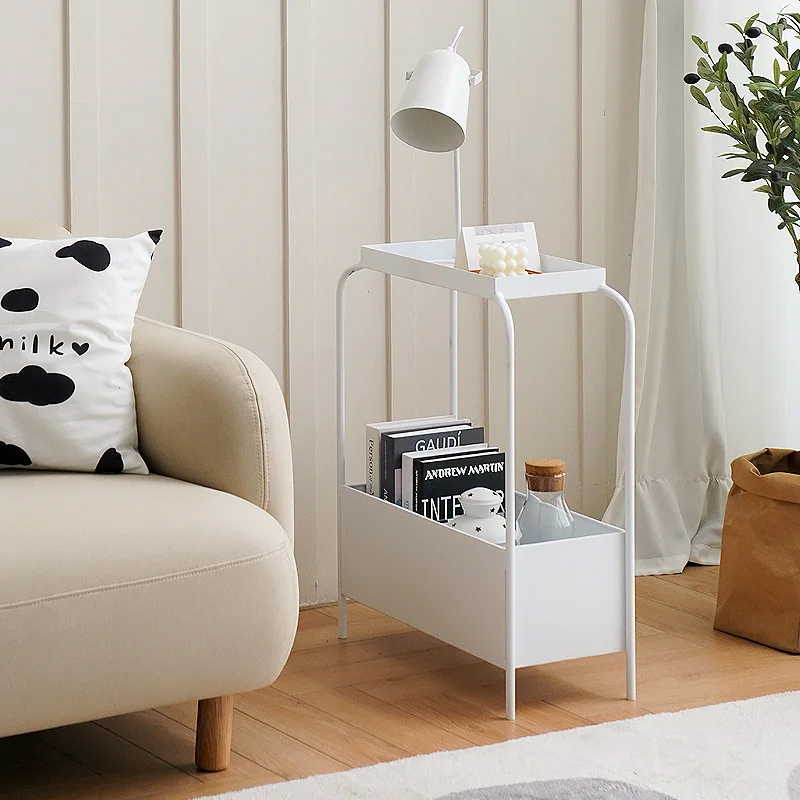 Nordic Coffee Tables Wrought Iron Living Room Home Minimalist Fashion Mini Sofa Side Table Bedroom Multifunctional Bedside Shelf