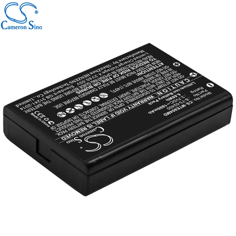 CameronSino-Batería de repuesto médica para Otometrics Madsen AccuScreen, compatible con Maico 74101501, 1800mAh/6.66Wh, 3,70 V, Li-ion