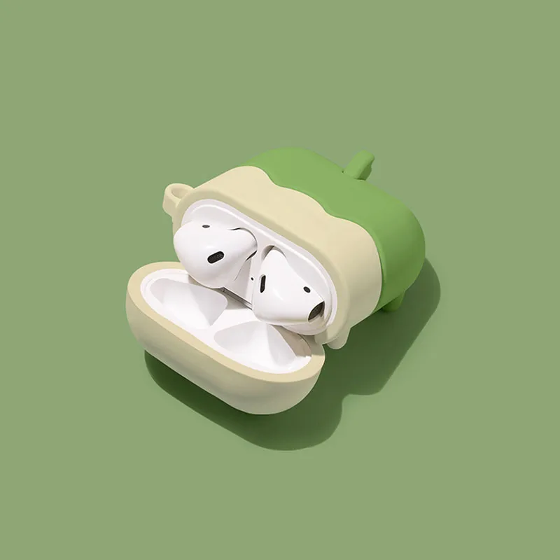 SHIBA-Appleイヤホン用のかわいいシリコンケース,犬のデザインが施された素敵なケース,Apple Airpods 1/2/Pro 3