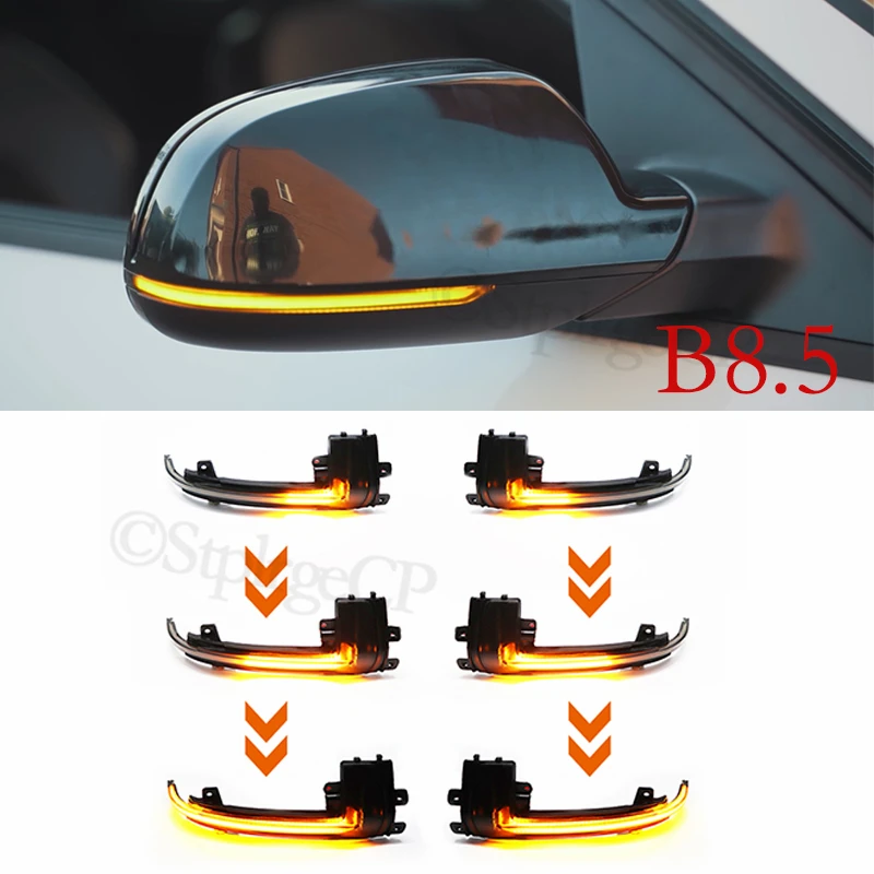 For Audi A4 A5 B8.5 RS5 B8 A3 8P RS3 Dynamic Turn Signal LED Blinker RS4 Sline S5 Sequential Side Mirror Light 2011-2016