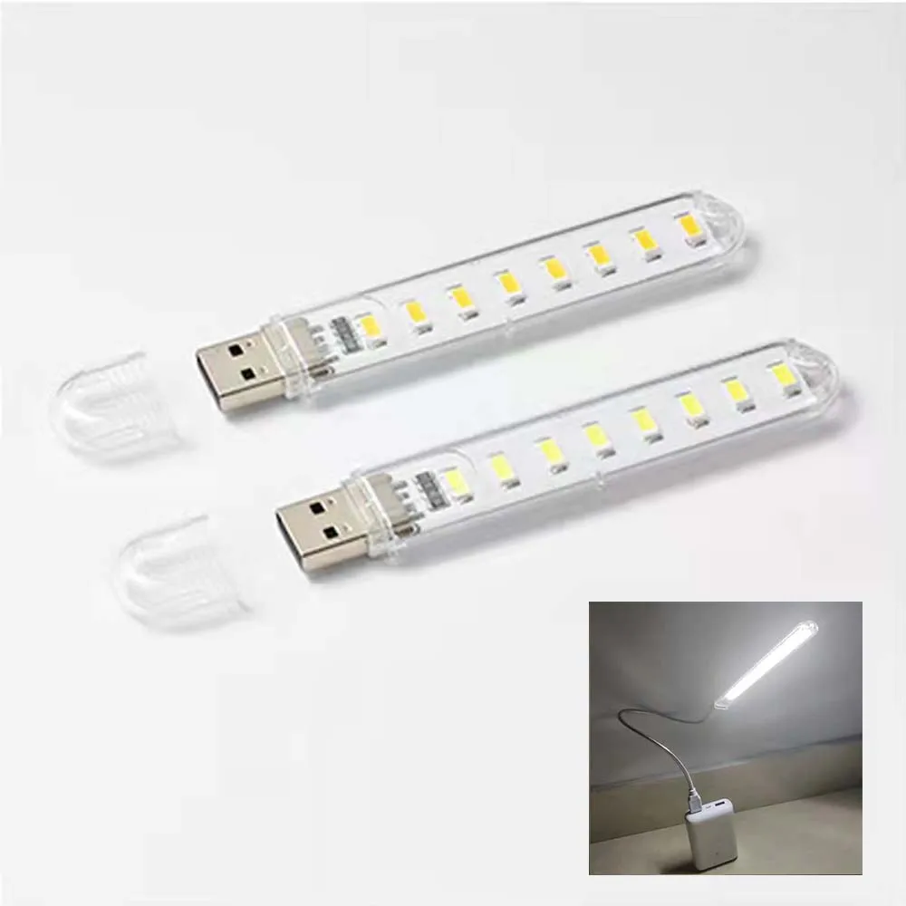 Mini USB LED Night Light 3LEDs 8LEDs 12LEDs 24LEDs Book Lamp Extension Pole EU/ US Plug Adapter For Reading Notebook Power Bank