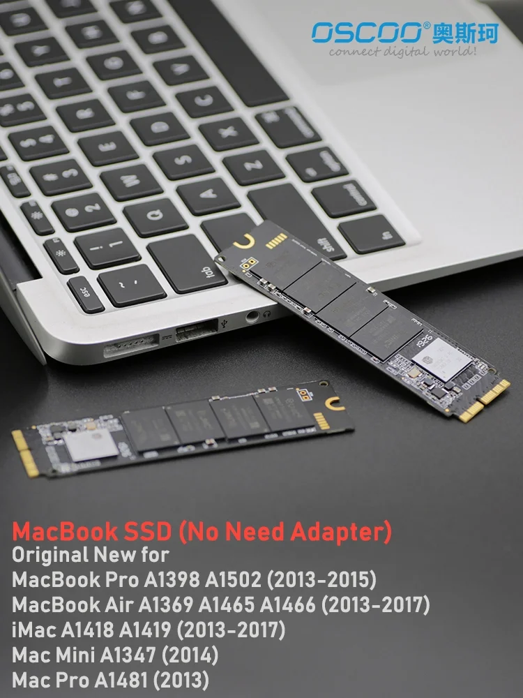 Oscoo apple ssd nmve pcie 2100 mb/s disco rígido interno de alta velocidade para macbook computador portátil