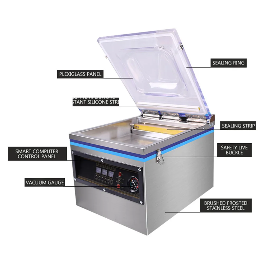 Commercial Automatic Vacuum Bag Sealer Household Food Vacuum Machine Sealer Packing Machine Wet and Dry Sealing Machine