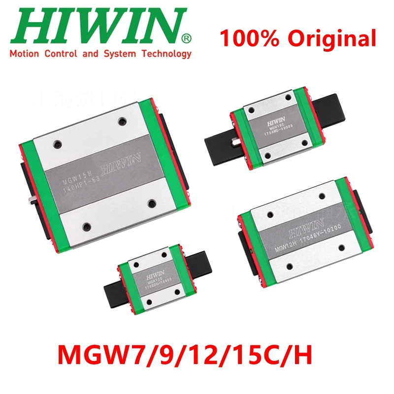 

original Hiwin Linear block carriage MGW7C MGW9C MGW12C MGW15C MGW7H MGW9H MGW12H MGW15H for MGWR linear rail guideway