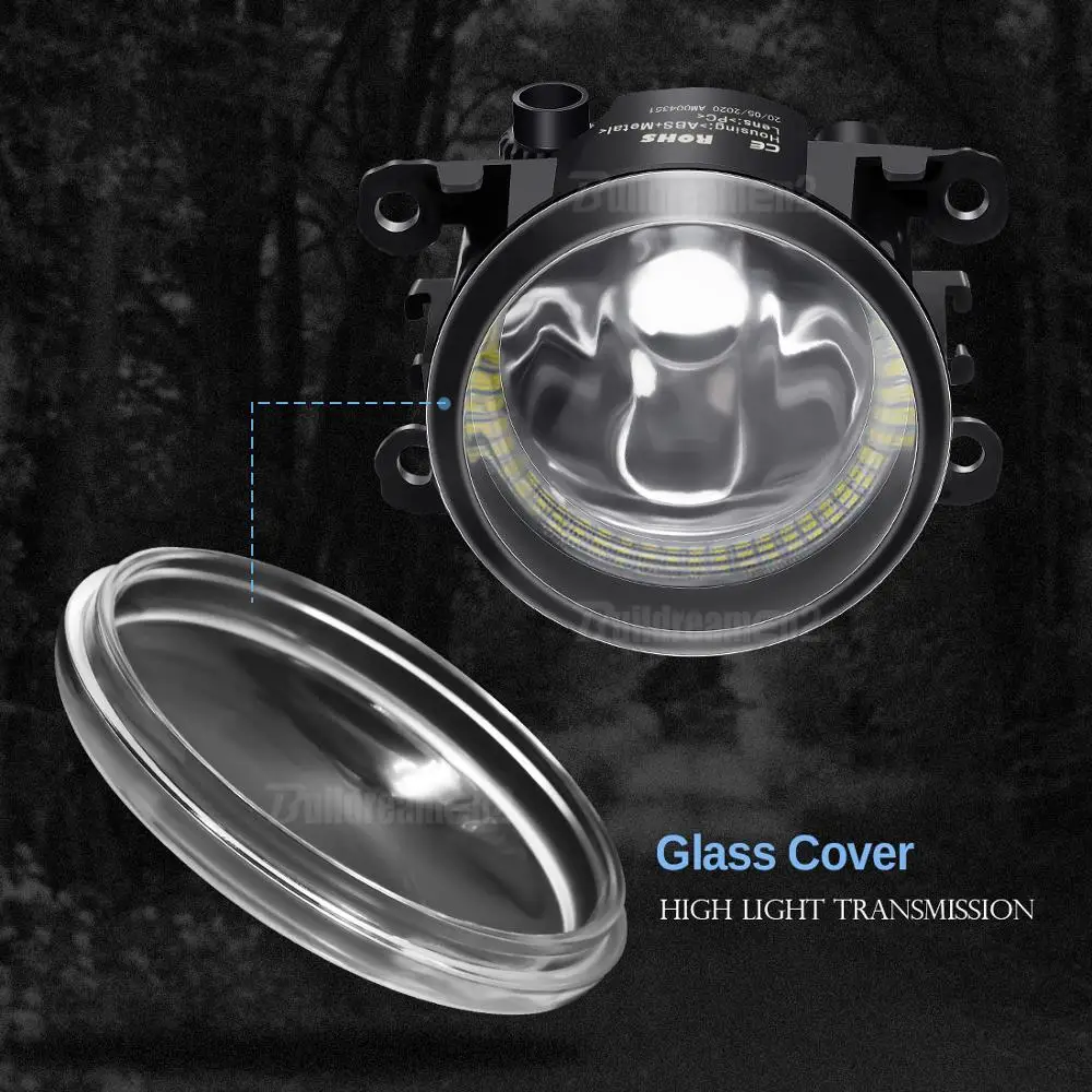 Angel Eye Fog Light For Ford Mustang 2005-2017(Not Fit GT) Car Front Bumper Fog Lamp with Halo DRL Daytime Running Light H11 12V