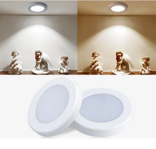 

Mini LED Downlight Ultra-thin 3W 220V Surface Mounted Lamp Panel Light Indoor Lighting Closet Cabinet Spotlight