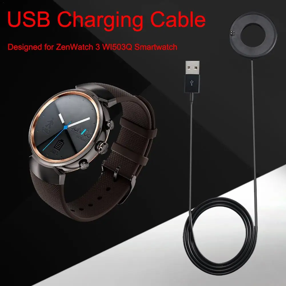 For ASUS ZenWatch 3 USB Charging Cable Portable Removable USB Charger Dock Smart Watch Fast Charging Charger Accessories