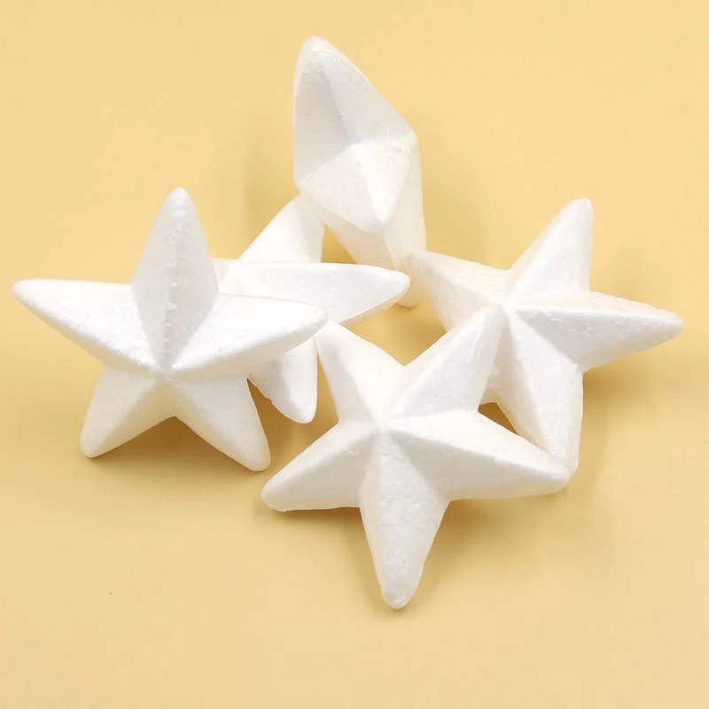 10PCS 74MM Christmas Ornaments Stars Modelling Polystyrene Styrofoam Foam Ball DIY Craft Kids Gifts Christmas Party Decorations