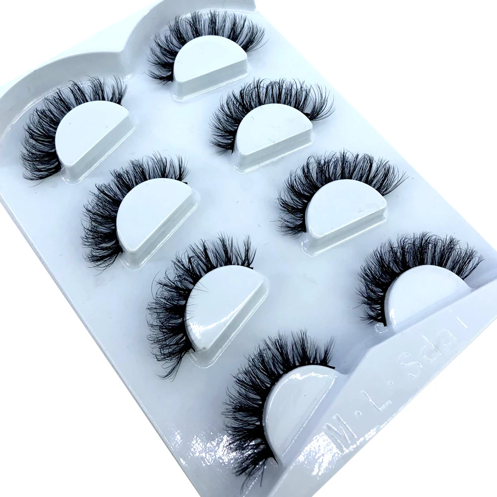 HBZGTLAD 4 Paar Natürliche Falsche Wimpern Lange 3D Nerzwimpern Wimpernverlängerung Nerzwimpern für Schönheit – Detail 4