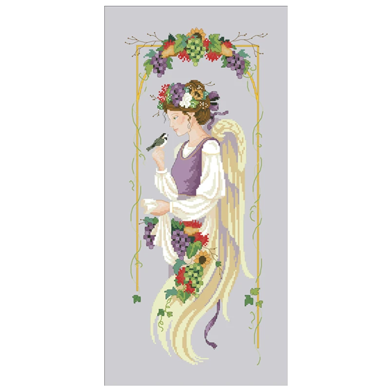 Angel of bounty cross embroidery kit fairy pattern design 18ct 14ct 11ct silver canvas Cross-stitch DIY needlework