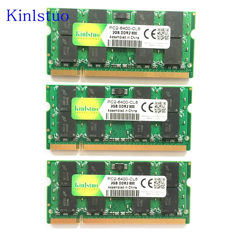 

Kinlstuo For laptop New RAMs DDR2 2GB 800MHz PC 6400 memory 200pin SODIMM ddr2 2gb 667MHz PC5300 full compatible