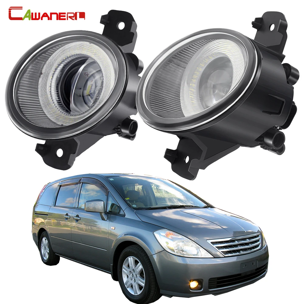 2 X Angel Eye Fog Light Assembly For Nissan Presage 2004 2005 2006 Car LED Halo Ring DRL Fog Daytime Driving Lamp 30W 8000LM 12V