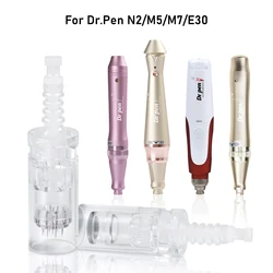 20 Pcs Dr Pen Ultima M5/M7/N2/E30 Needle Cartridges Rechangeable Derma Stamp 140 Disposable Microneedling Needles Skin Care Tool