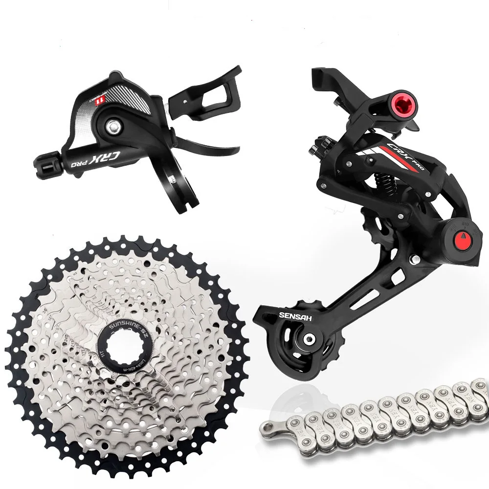 AliExpress SENSAH CRX Pro 11 Speed Groupset | Rear Derailleur + 42/46T Crankset + YBN 11S Chain & Cassette | Road/MTB Bike Drivetrain Kit