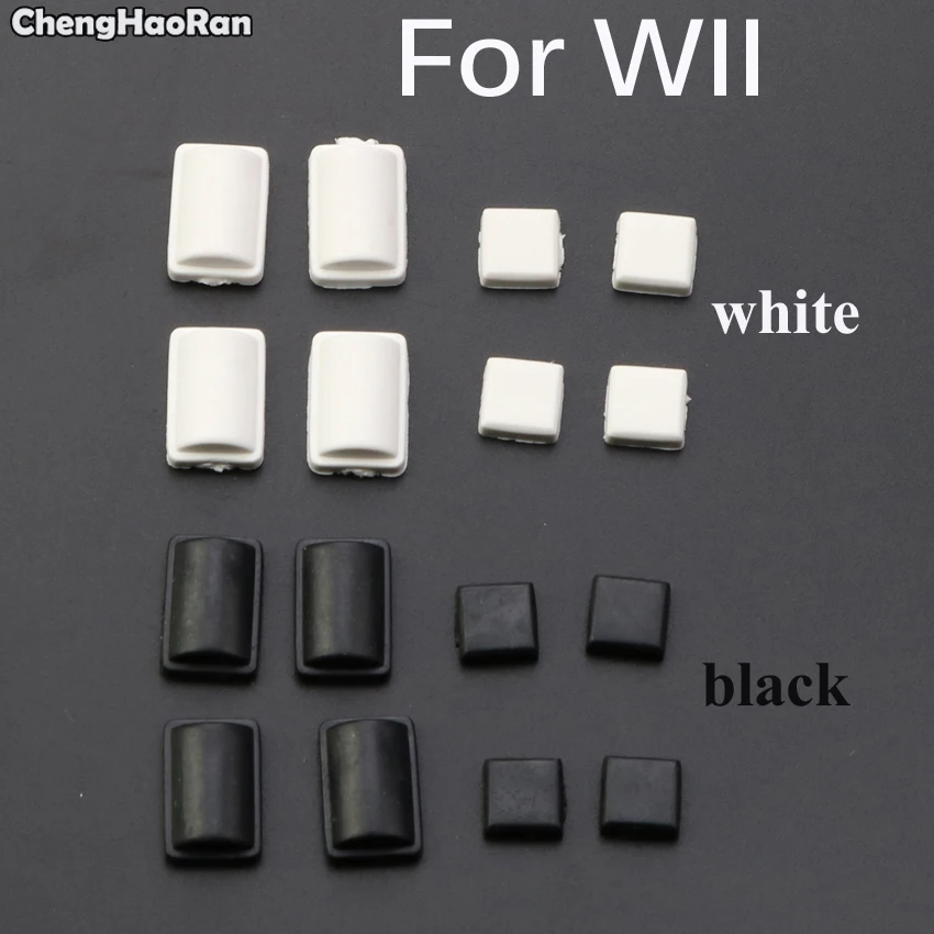 

ChengHaoRan For WII rubber pad White Black Silicon Screw Rubber Feet Cover Set for WII Console