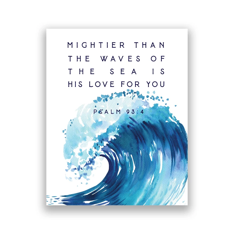 Psalm 121 Bible Verse Quote Canvas Painting Scripture Wall Art Prints Baptism Gift Christian Wall Pictures Faith Poster Decor - Image 3