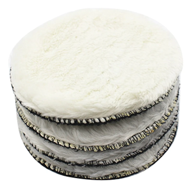 Almofada de Polimento de Carro para Polidor Almofadas de Enceramento Bonnet Polidor de Fibra Cuidados de Pintura Pol 125 mm 20 Pcs