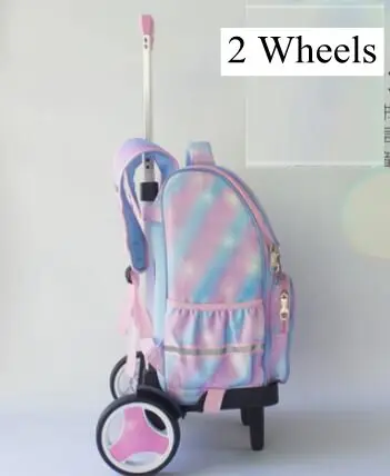 School Trolley Backpack For Girls Trolley bags with Wheels Children School Rolling Backpack Bag For kids  wheeled school bag