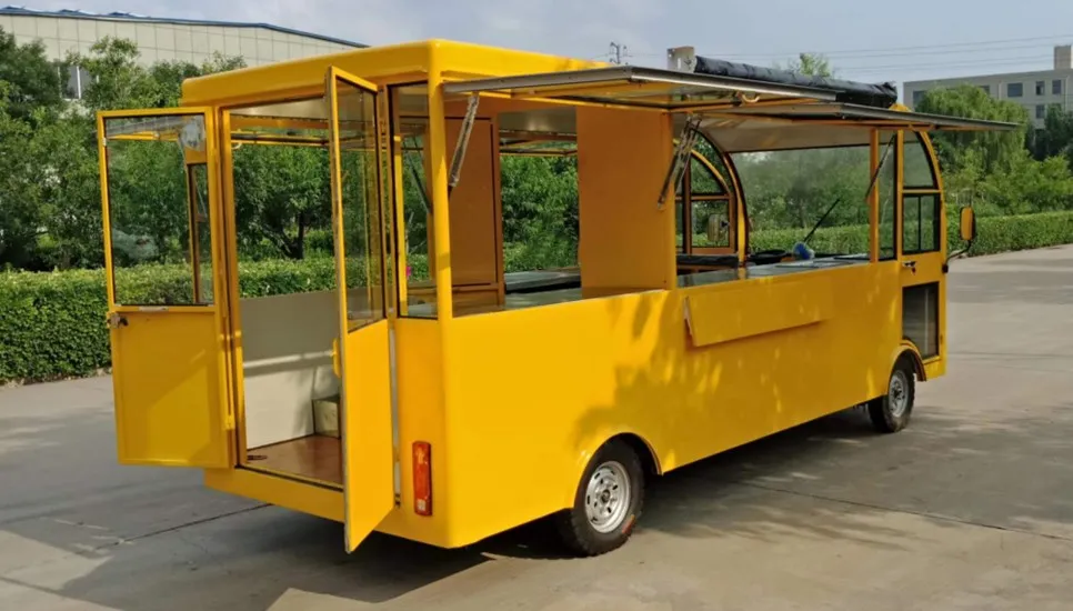 5m Long Electric Food Truck Customized Food Kiosk Hot Dog Tricycle Food Cart Multifunctional Food Car