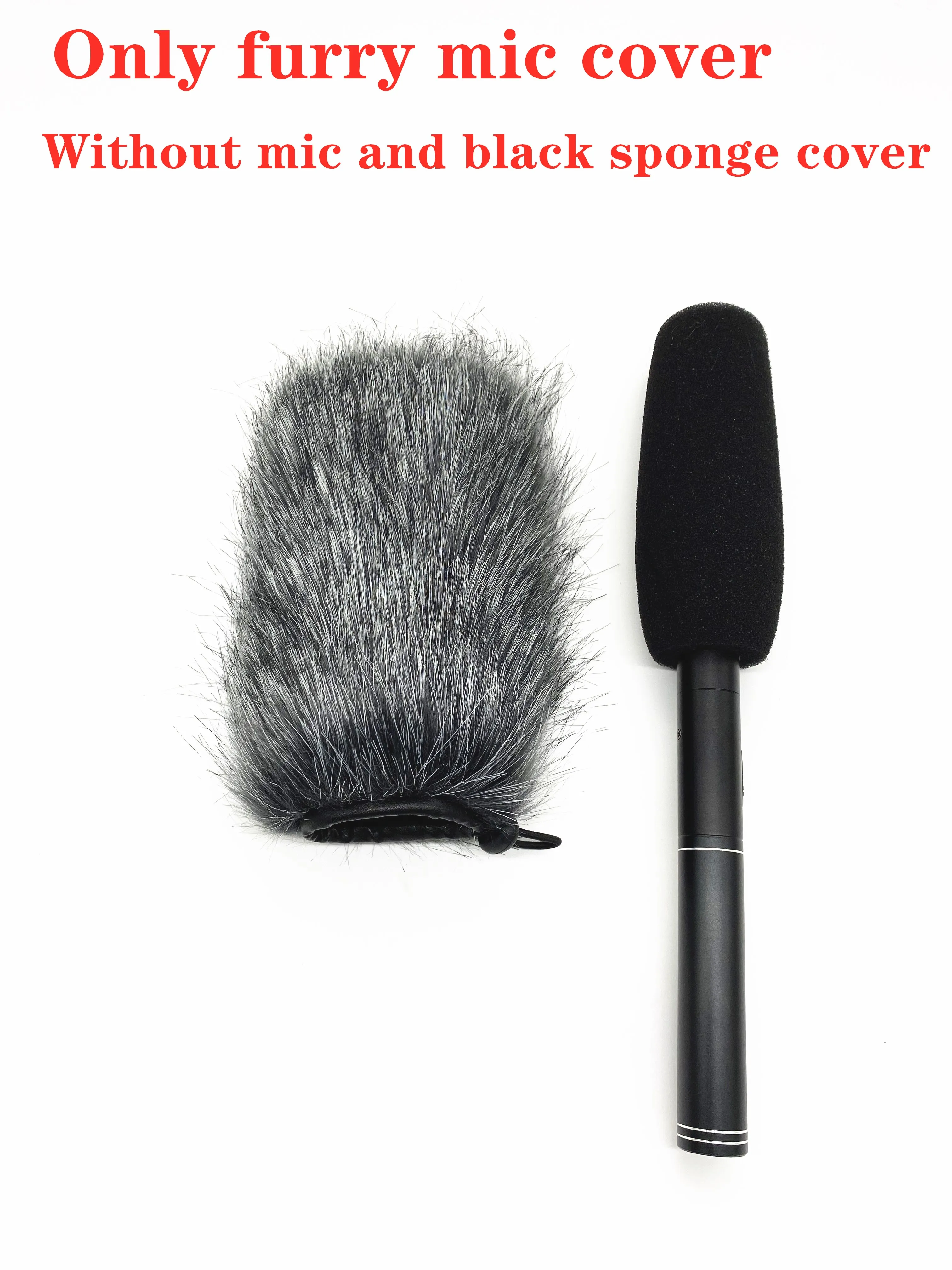 Outdoor Pop Filter Mic Pelzigen Windschutzscheibe Muff Winddicht Mikrofon Hülse Mikrofon Abdeckung Dead Cat Für Interview Dropshipping – Detail 3