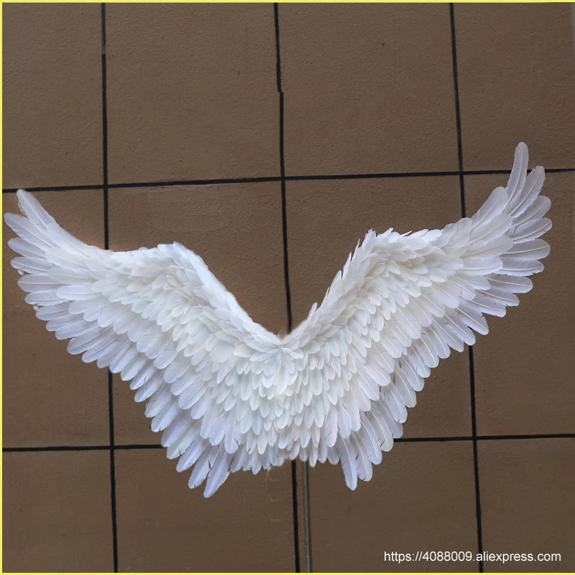 high quality large white feather angel wings Home wedding DIY decor props nice fairy wings for photography Bar accessory