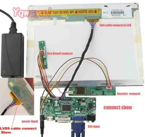 Imagem -05 - Yqwsyxl-kit de Controle e Placa de Monitoramento com Tela Lcd Hdmi Dvi e Vga Led