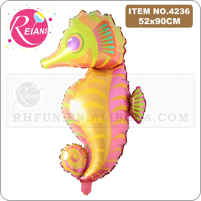 Large Fish Balloons, Foil Shark Balloon Sea World Horse Star Globos Birthday Party Decorations Kid Inflatable Toys Wedding Decor