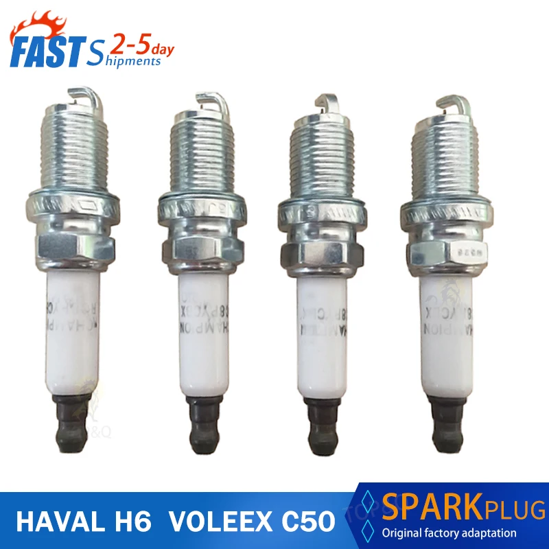 

Spark plug champion Fit for Great Wall Haval H6 VOLEEX C50 displacement Car accessories 4G15T 4pieces/set