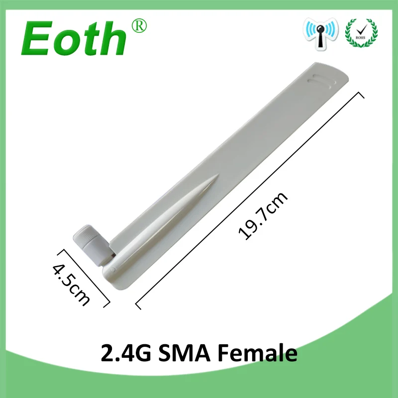 EOTH 1 2 stücke 2,4g antenne 8dbi sma weibliche wlan wifi 2,4 ghz antene pbx iot modul router tp link signal empfänger antena high gain