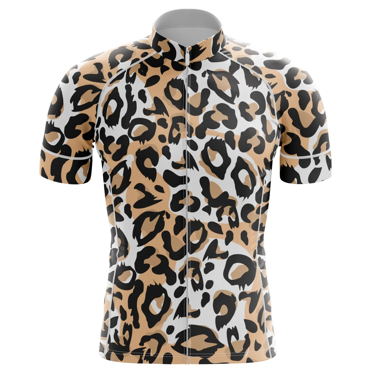 HIRBGOD Cycling Clothing Men's Yellow Leopard Wild Power Casual MTB Jersey Autumn Breathable Skin-Friendly Bike Shirt,TYZ619-01