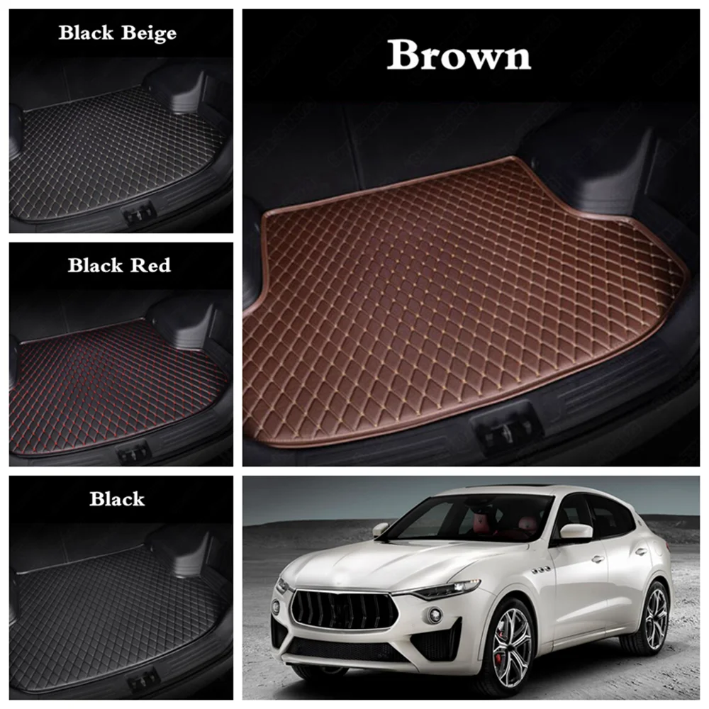 

leather Car Boot Liners for Maserati Quattroporte Ghibli Levante GranTurismo Cargo Liners Suvs Trunk Protector Floor Mats Tray