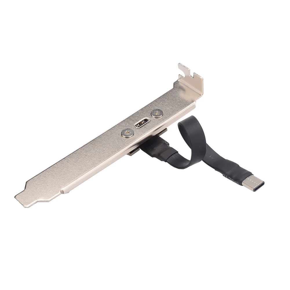 USB 3.1 タイプ C からタイプ C フラット延長ケーブル 90 度折りたたみ式オス - メス FPC コード ブラケット付き FPV 航空写真用