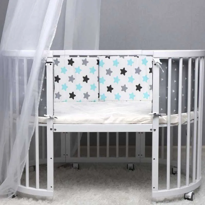 130*30CM Druck Baby Bett Stoßstange Doppel-konfrontiert Abnehmbare Neugeborenen Krippe Um Kinderbett Beschützer Kinder Zimmer Dekor neugeborene Bett Zaun