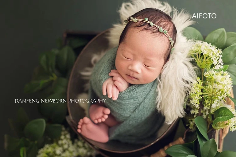 Newborn Photography Props 9 Colors Natural stones Simple Hair Band Headdress Floral Headdress Baby Pictures Shooting Tieback