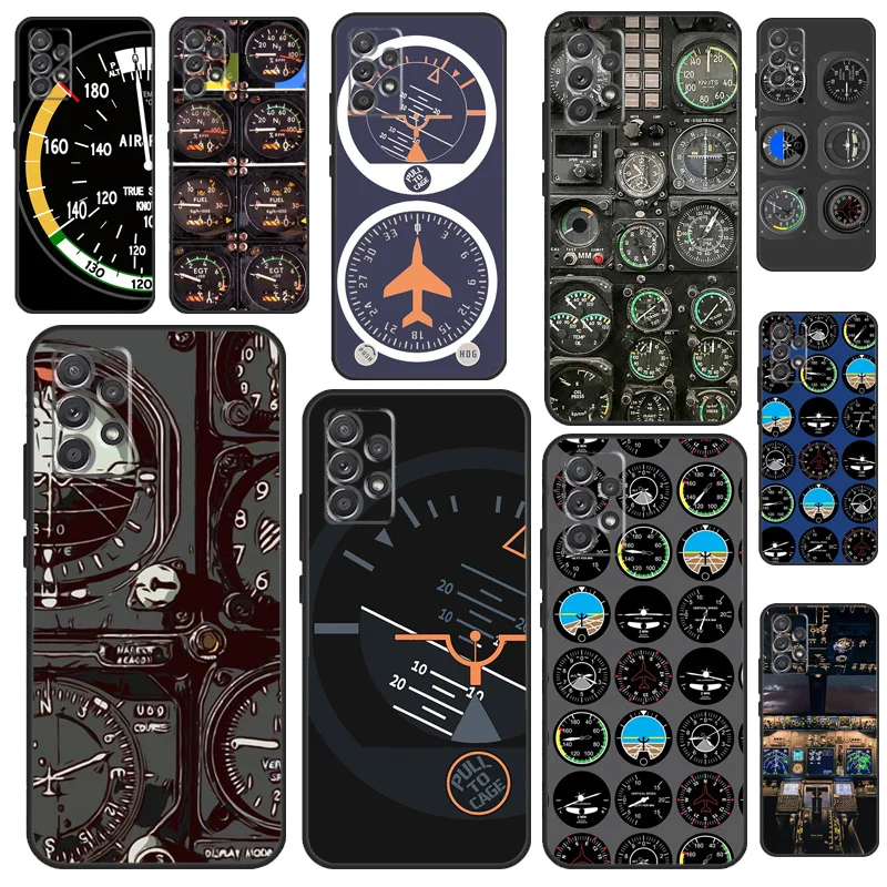 Flight Instruments Fundas For Samsung A53 A33 A23 A13 A73 A12 A22 A32 A42 A52 A72 A50 A51 A71 A14 A34 A54 Case