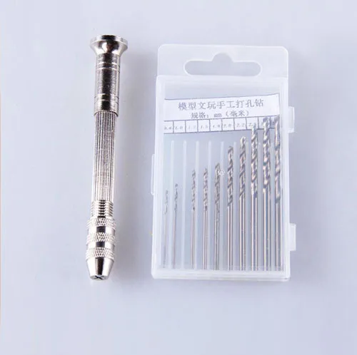 

1PC Metal Hand Drill Equipments Uv Resin Mold Tools and handmade jewelry tool with 0.8mm-3.0mm Drill Screw