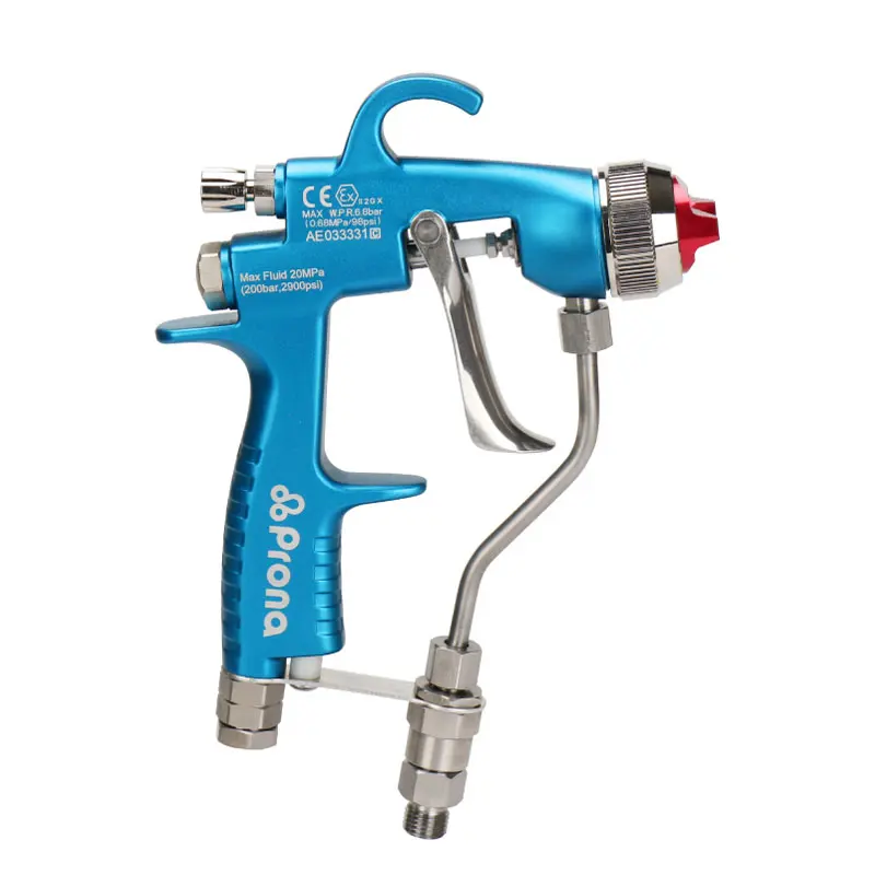 Prona Airless High Pressure Paint Spray Gun R-2200AC Air Mix Pistol R-4700AC Air Assisted Sprayer 200bar 20Mpa 2900psii