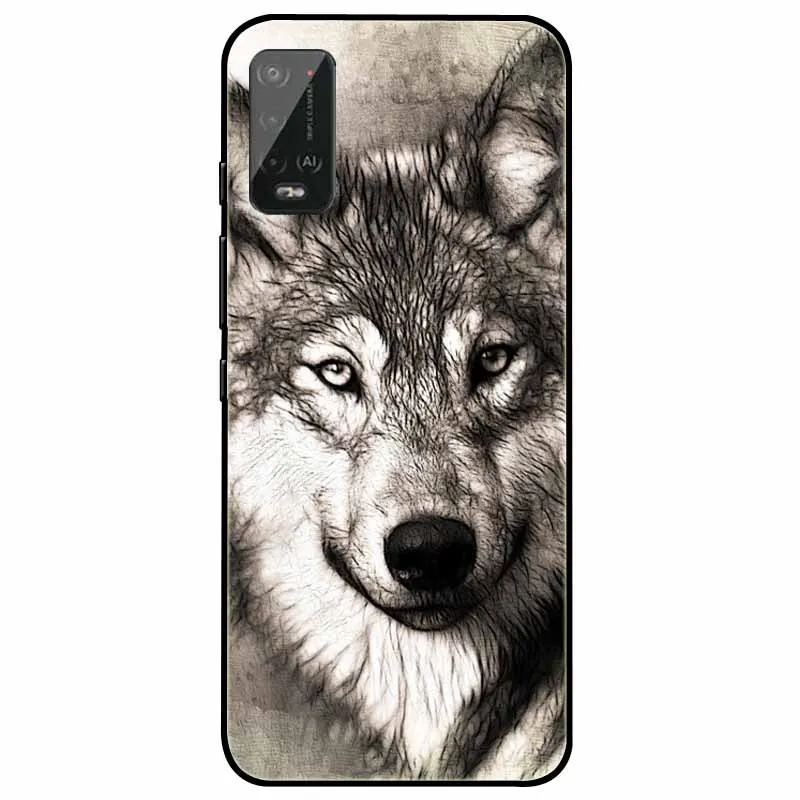 For Wiko Power U10 Case U20 U30 Silicone Cartoon Wolf Bumper for Wiko Power U30 Soft TPU Covers PowerU20 U 30 Luxury Shockproof