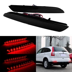 2pcs Rear Red LED Bumper Reflector Brake Stop Light Black Lens For Honda CR-Z Insight 2010-2014 CR-V 2012-2014 FIT 2018-up
