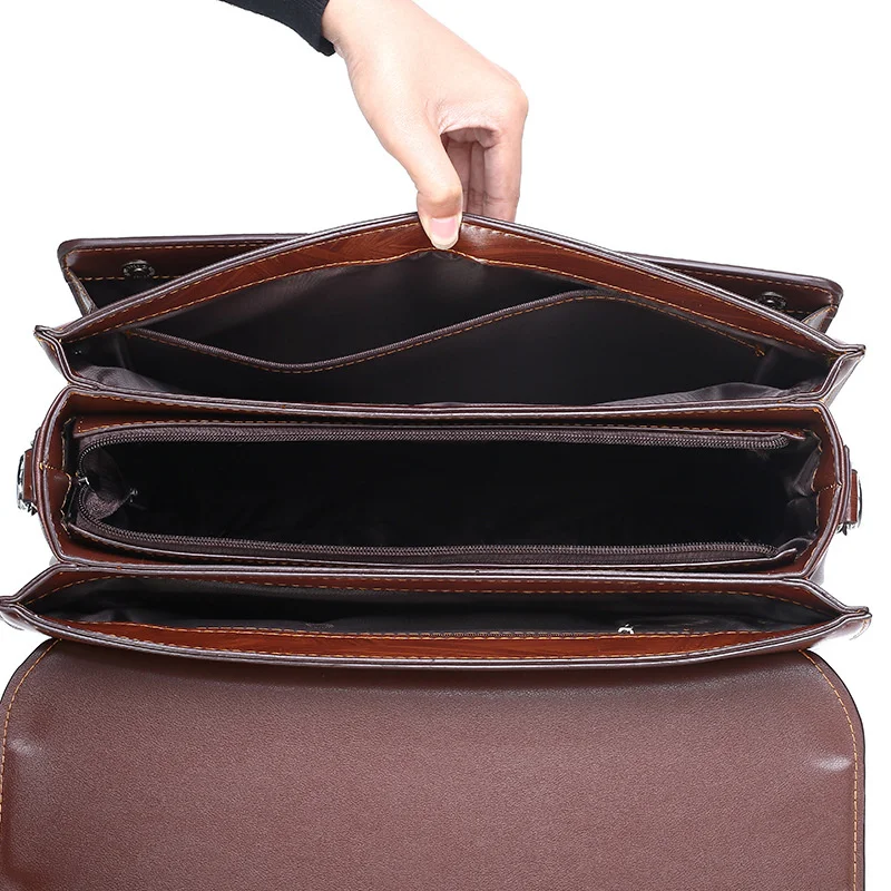 Men\'s Bag Laptop Office Bags Portable Code Lock Business Briefcase Large Capacity Shoulder Messenger Computer Luxury Handbags