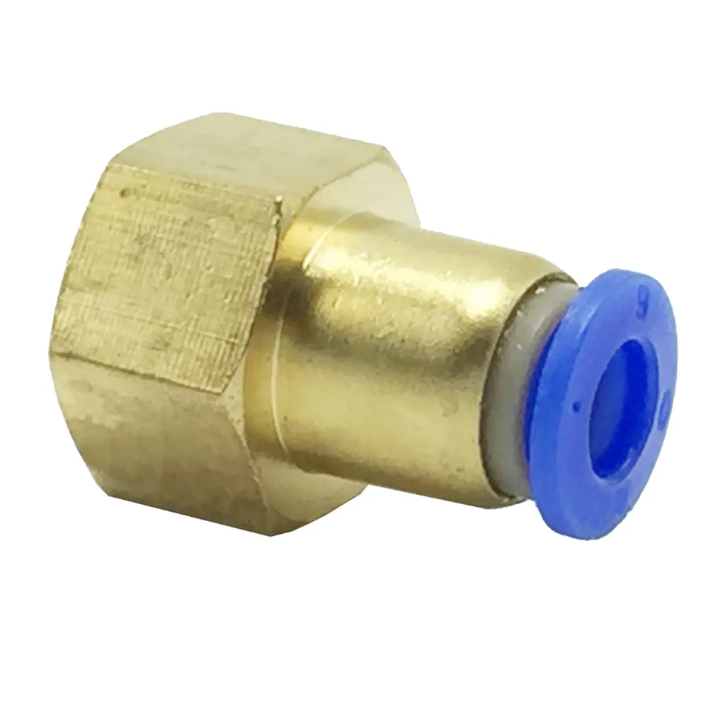 Cable interno de rosca hembra de cobre, conector rápido neumático, tubo de aire recto, PCF6-01 / 8-02 / 10-03 / 12-04