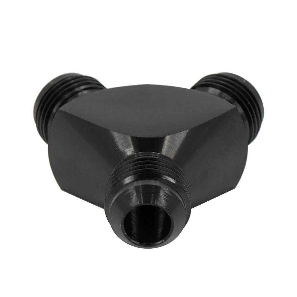 Universale AN6 AN8 AN10 AN12 raccordi adattatori per blocchi a Y in alluminio adattatore nero tipo Y giunto per tubi dell\'olio